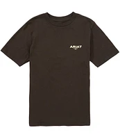 Ariat Big Boys 7-14 Short Sleeve Explore Circle Graphic T-Shirt
