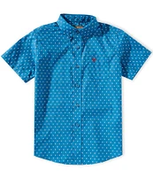 Ariat Big Boys 7-14 Short Sleeve Printed Scott Woven Shirt