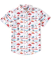 Ariat Big Boys 7-14 Short Sleeve Printed Scout Woven Shirt
