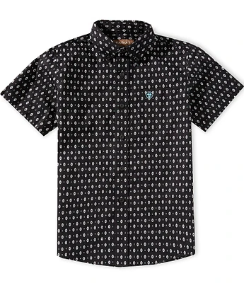 Ariat Big Boys 7-14 Short-Sleeve Steele Print Woven Shirt