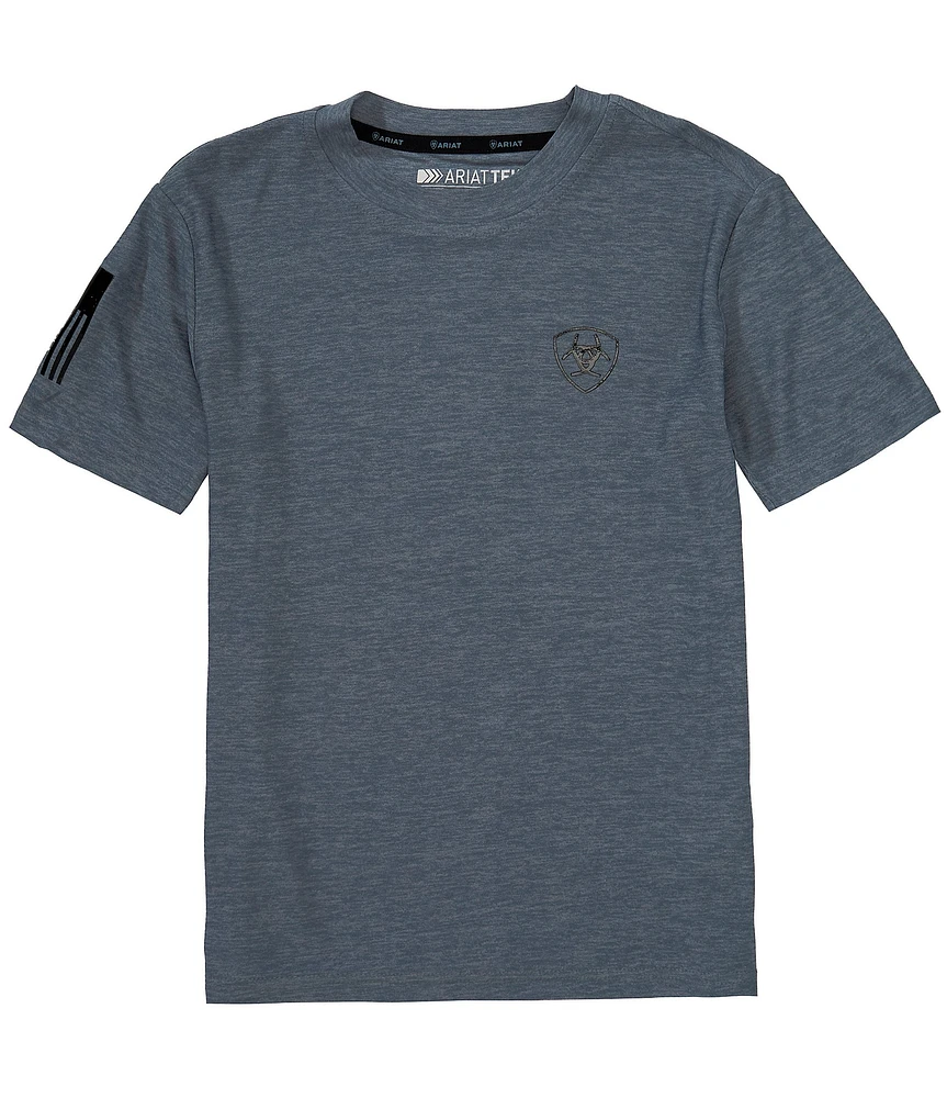 Ariat Big Boys 7-14 Short Sleeve Vertical Gradient Charger Graphic T-Shirt