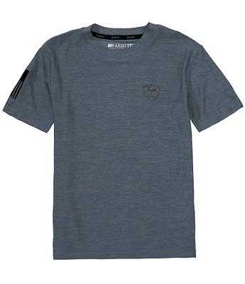 Ariat Big Boys 7-14 Short Sleeve Vertical Gradient Charger Graphic T-Shirt