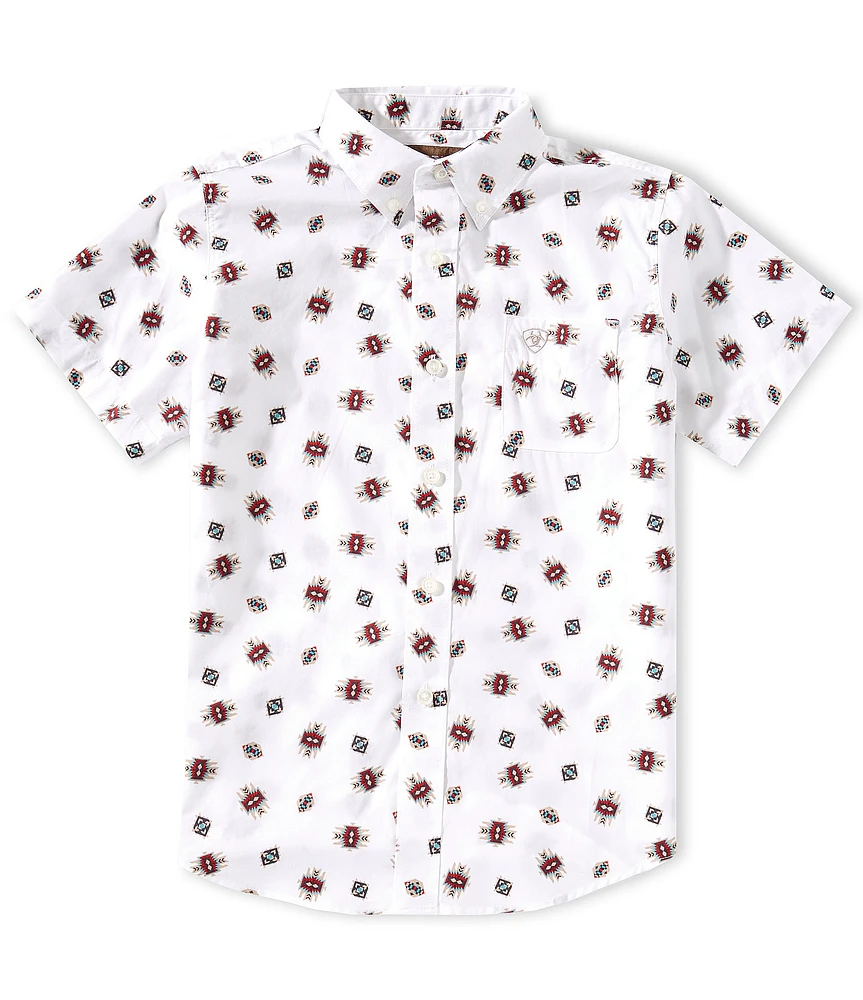Ariat Big Boys 7-14 Short Sleeve Westscott Classic Woven Shirt