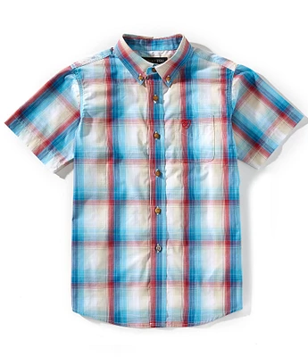 Ariat Big Boys Short-Sleeve Sunny Plaid Woven Shirt