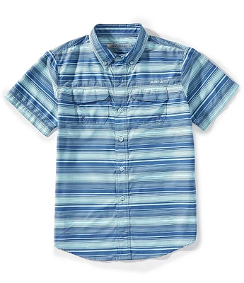 Ariat Big Boys Short-Sleeve Venttek Outbound Striped Woven Shirt