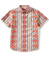 Ariat Big Boys Short-Sleeve Southwest Wade Printed Woven Shirt