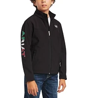 Big Boys 7-16 Long Sleeve New Team Softshell Mexico Jacket