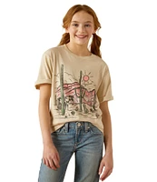 Ariat Big Girls 7-16 Cactus Graphic T-Shirt