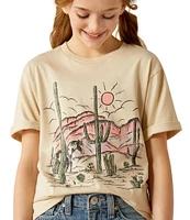 Ariat Big Girls 7-16 Cactus Graphic T-Shirt