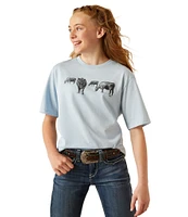 Ariat Big Girls 7-16 Short-Sleeve Born To Farm T-Shirt