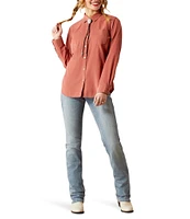 Ariat Billie Jean Corduroy Point Collar Western Yoke Long Sleeve Button Front Shirt