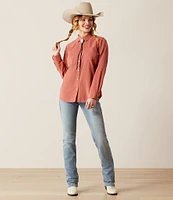 Ariat Billie Jean Corduroy Point Collar Western Yoke Long Sleeve Button Front Shirt