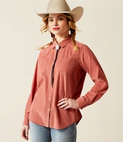 Ariat Billie Jean Corduroy Point Collar Western Yoke Long Sleeve Button Front Shirt