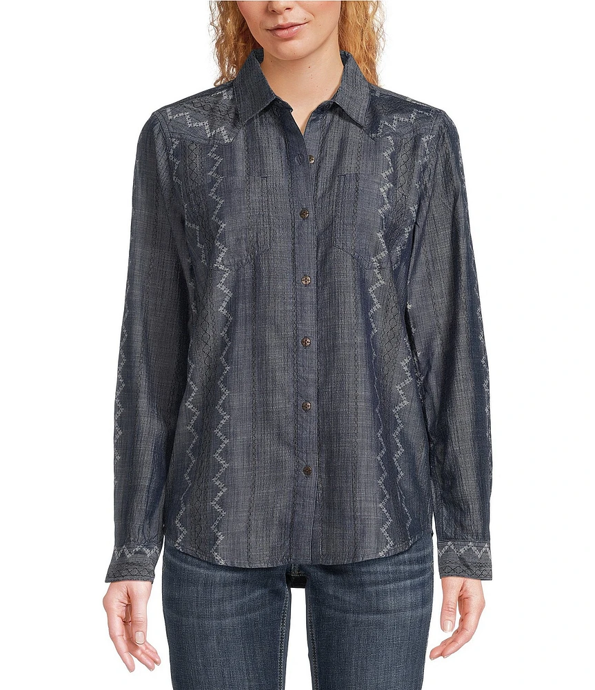 Ariat Billie Jean Spread Collar Long Sleeve Button Front Shirt