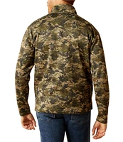 Ariat Caldwell Logo Long Sleeve Camouflage 1/4-Zip Sweater