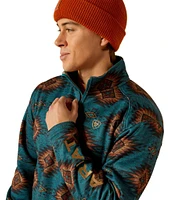 Ariat Caldwell Logo Long Sleeve Southwest Print 1/4-Zip Sweater