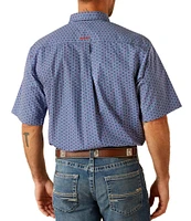 Ariat Classic Fit Davey Printed Short Sleeve Poplin Shirt