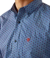 Ariat Classic Fit Davey Printed Short Sleeve Poplin Shirt