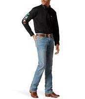 Ariat Classic Fit Long Sleeve Team Logo Twill Shirt