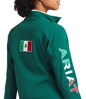 Ariat Classic Team Softshell Mexico Stand Collar Long Sleeve Zip Front Jacket