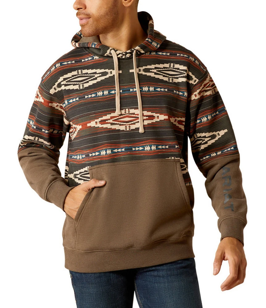 Ariat Color Block Long Sleeve Fleece Hoodie