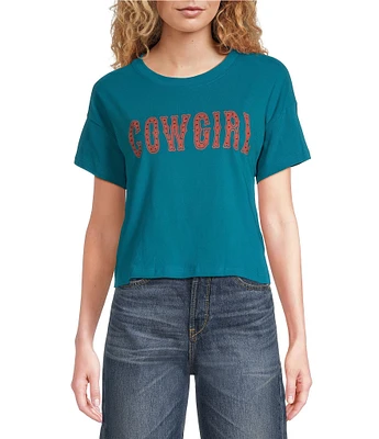 Ariat Cowgirl Studded Graphic Cropped T-Shirt