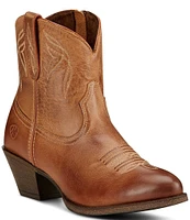 Ariat Darlin Short Leather Block Heel Western Boots