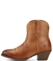 Ariat Darlin Short Leather Block Heel Western Boots