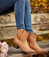 Ariat Darlin Short Leather Block Heel Western Boots