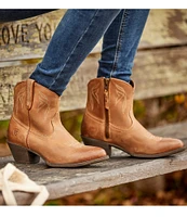 Ariat Darlin Short Leather Block Heel Western Boots