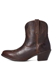 Ariat Darlin Short Leather Block Heel Western Boots