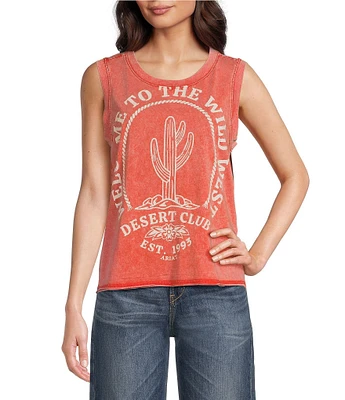 Ariat Desert Club Crew Neck Raw Hem Tank