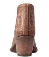 Ariat Dixon Leather Block Heel Western Booties