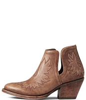 Ariat Dixon Leather Block Heel Western Booties