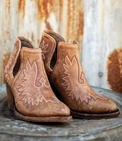 Ariat Dixon Leather Block Heel Western Booties