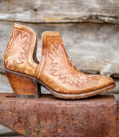 Ariat Dixon Leather Block Heel Western Booties