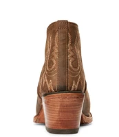 Ariat Dixon Leather Block Heel Western Booties