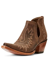 Ariat Dixon Leather Block Heel Western Booties