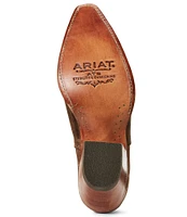 Ariat Dixon Leather Block Heel Western Booties