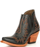 Ariat Dixon Leather Block Heel Western Booties