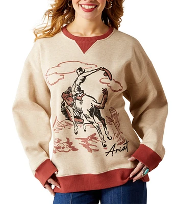 Ariat French Terry Rough-Stock Crew Neck Long Sleeve Sweatshirt