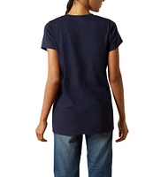 Ariat Hay Girl V-Neck Short Sleeve Graphic T-Shirt