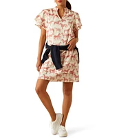 Ariat Iffley V-Neck Tiered Short Sleeve Poplin Shift Dress