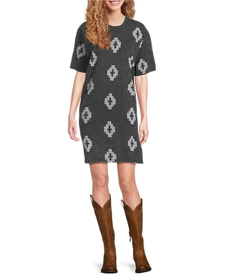 Ariat Isela Short Sleeve Crew Neckline Shift Tee Dress