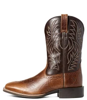 Ariat Men's Sport Wide Square Toe Four-Row Stitch Western Boots