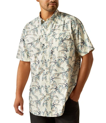 Ariat Men's VentTEK Outbound Classic Fit Palm Tree Printed Shirt
