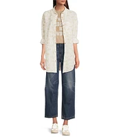 Ariat Poppy Summer Comic Toile Linen Blend Long Sleeve Overshirt