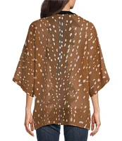 Ariat Printed Fawn 3/4 Sleeve Kimono