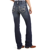 Ariat R.E.A.L Mid Rise Stretch Denim Embroidered Pocket Bootcut Jeans