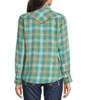 Ariat Roping Plaid Long Sleeve Snap Front Shirt